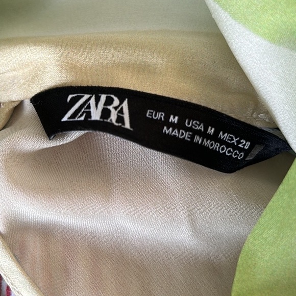 Zara Satin Striped Back Tie Bow Blogger’s Favorite Sleeveless Tunic Tank Top - M - Picture 15 of 16